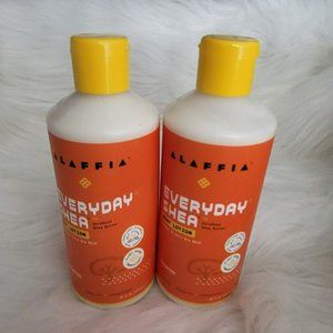 2 Alaffia Everyday Shea Body Lotion,  Unscented  16 Oz Normal To Dry Skin